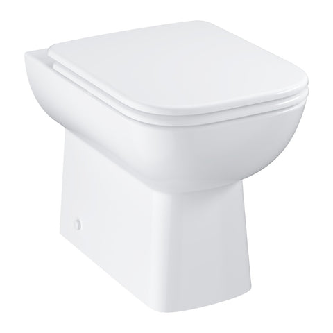 Grohe BauEdge Ceramic WC csésze, álló, falhoz szerelhető, mély öblítéses, perem nélküli