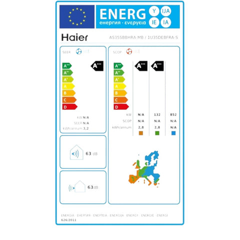 Haier Serene Black R32 mono split klíma szett 3.5 kW   (AS35SBBHRA-MB / 1U35DEBFRA-SH)