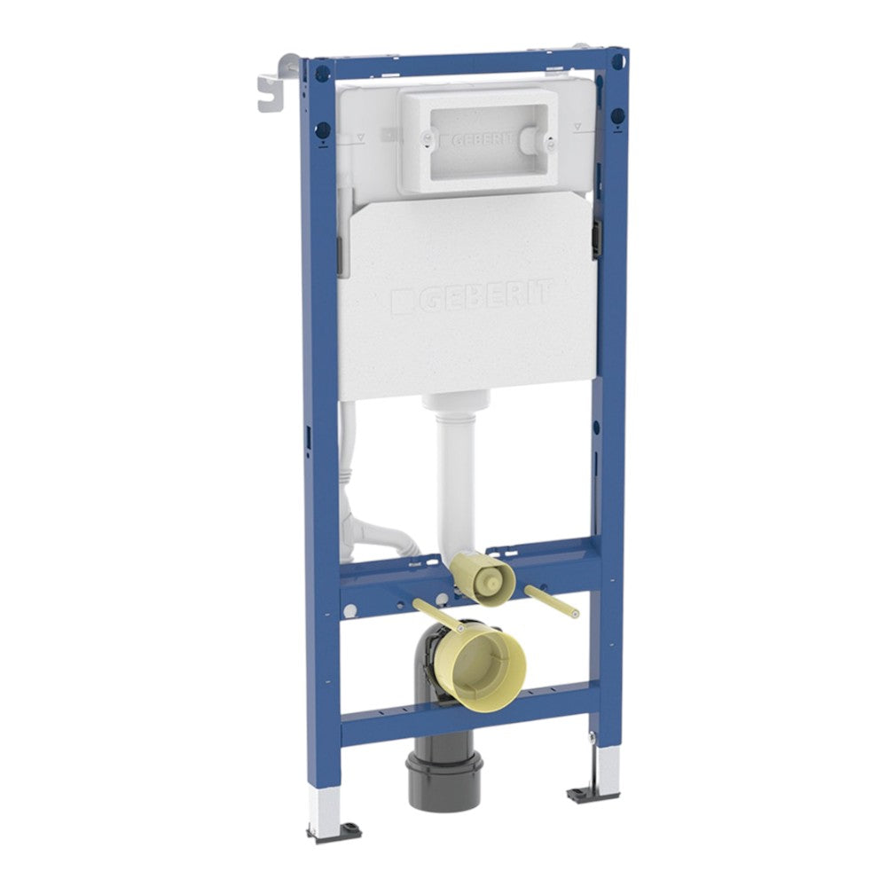 Geberit Duofix Basic fali WC-szerelőelem, Delta öblítőtartállyal, felső összekötővel és távtartóval