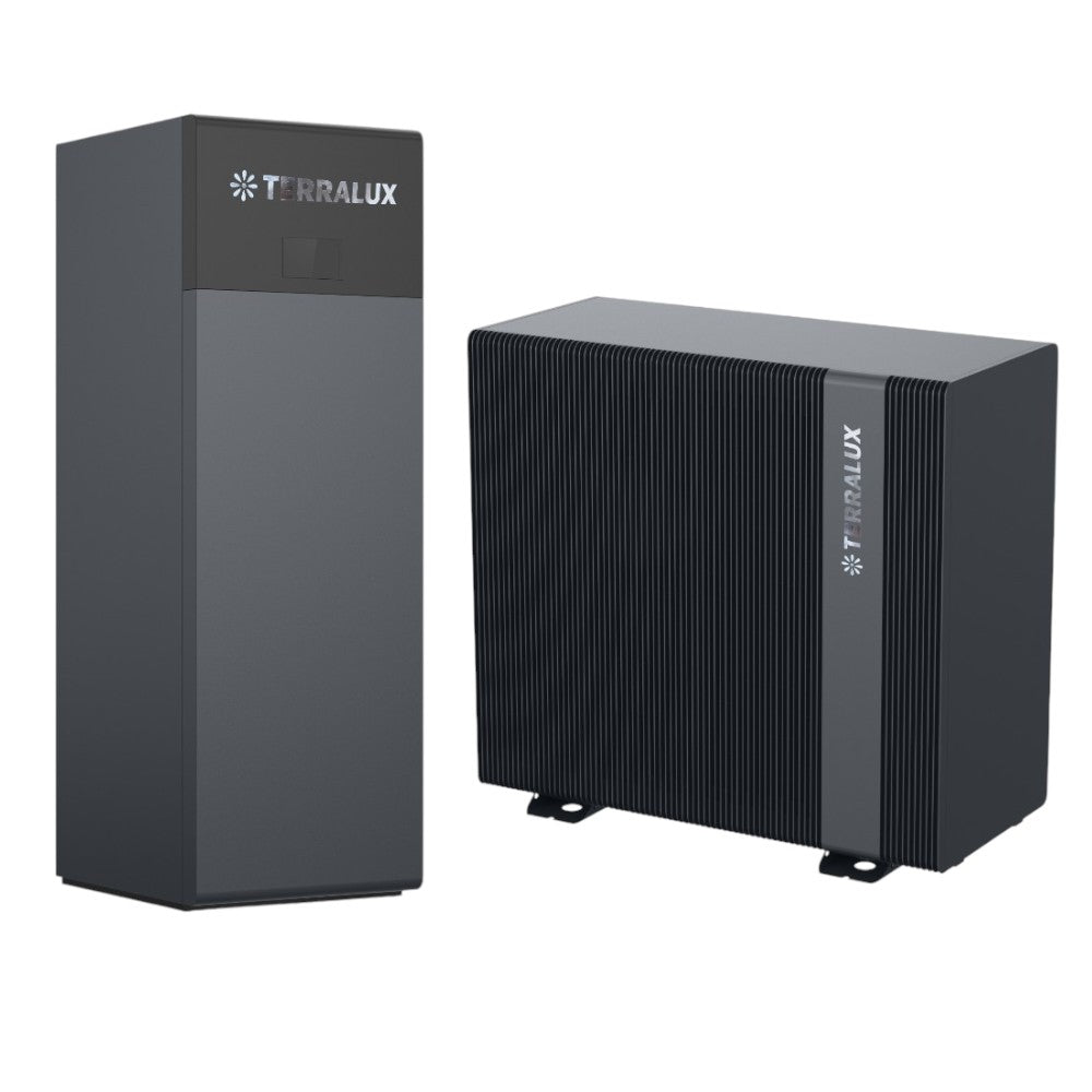 TERRALUX Hi-Master V 9 monoblokkos hőszivattyú szett,R290, 1fázis, 9,33kW+HT10 inox tároló 200L