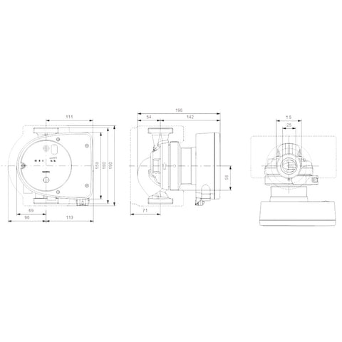 GRUNDFOS MAGNA1 25- 80 180 1x230V PN10