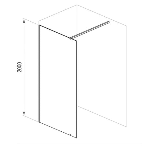 RAVAK Walk in Wall 100x200 fehér + transparent