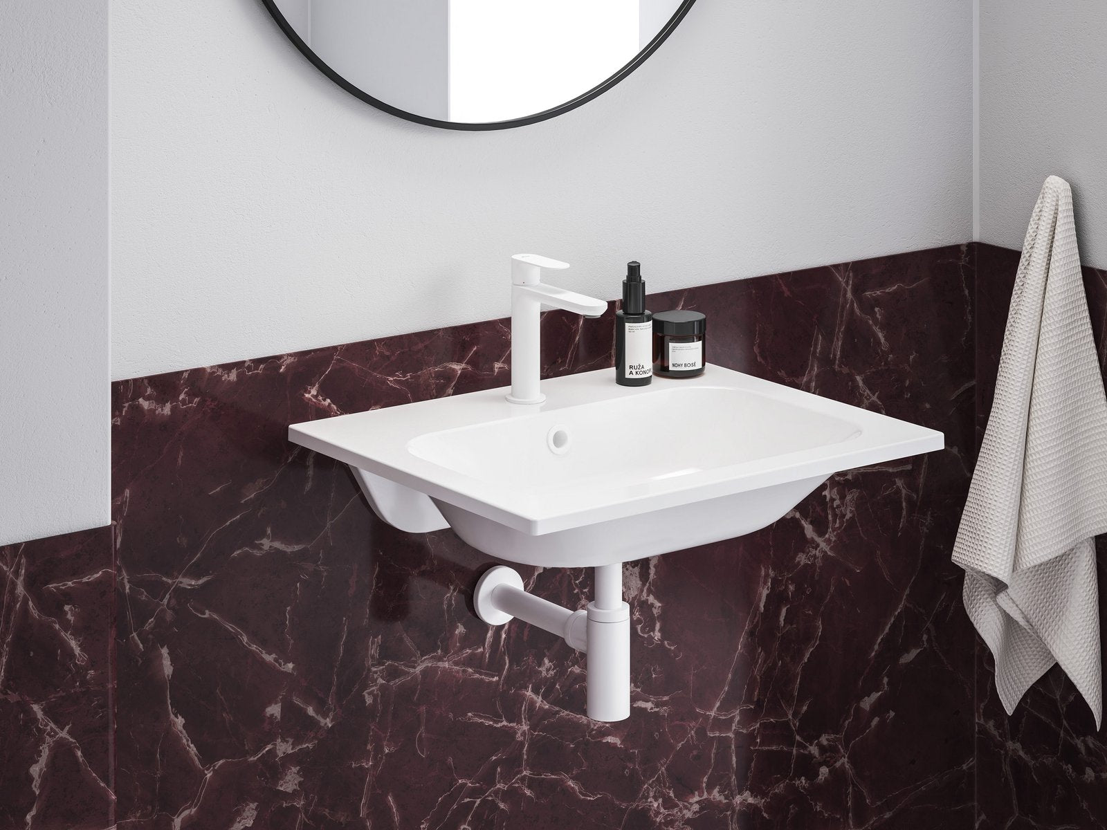 Ravak Chrome Slim 60 mosdó fehér, furattal