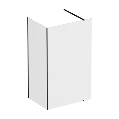 Ravak Walk In Corner szett - 110/80 zuhanykabin fekete+transparent, 1 merevítővel