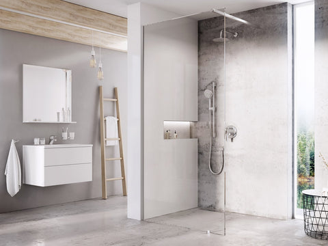 Ravak Walk In Wall szett - 70 zuhanykabin krómhatású+transparent, 1 merevítővel