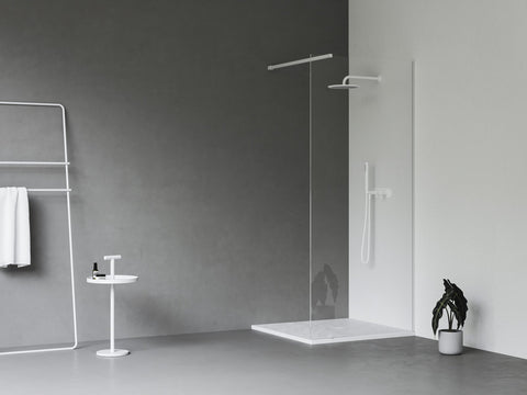 Ravak Walk In Wall szett - 90 zuhanykabin Fehér matt+transparent, 1 merevítővel