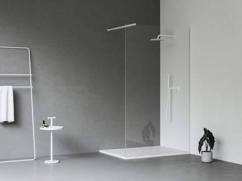 Ravak Walk In Wall szett - 100 zuhanykabin Fehér matt+transparent, 1 merevítővel