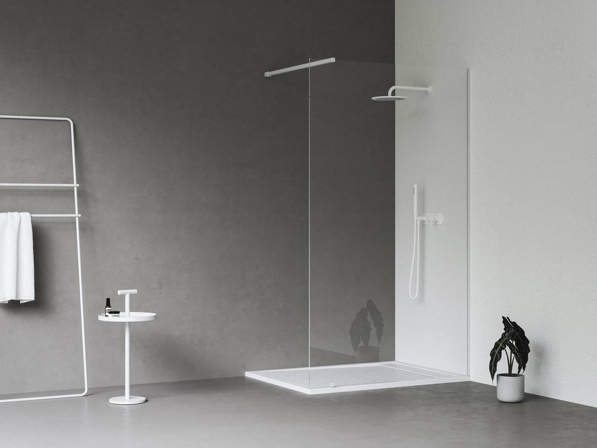 Ravak Walk In Wall szett - 120 zuhanykabin fehér matt+transparent, 1 merevítővel