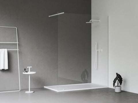 Ravak Walk In Wall szett - 130 zuhanykabin fehér matt+transparent, 1 merevítővel