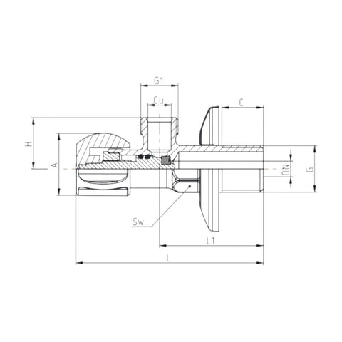 HERZ sarokszelep lapostömítéssel ivóvízhez G1/2"-G3/8"