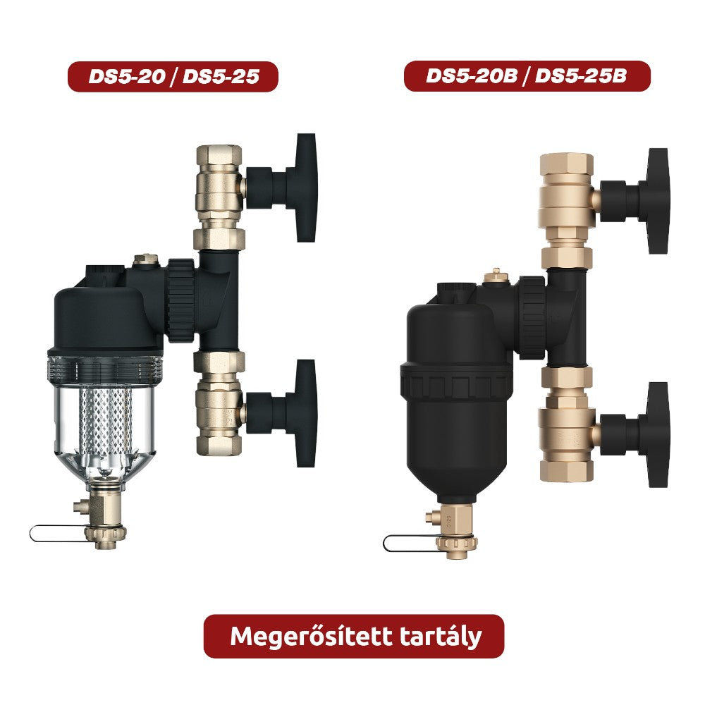 COMPUTHERM DS5-25B mágneses iszapleválasztó 1", átlátszó tartály