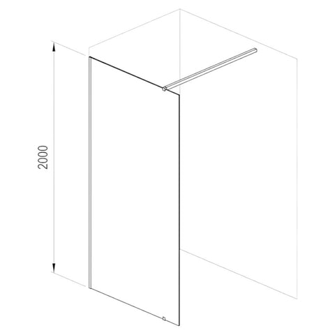Ravak Walk In Wall szett - 80 zuhanykabin krómhatású+transparent, 1 merevítővel
