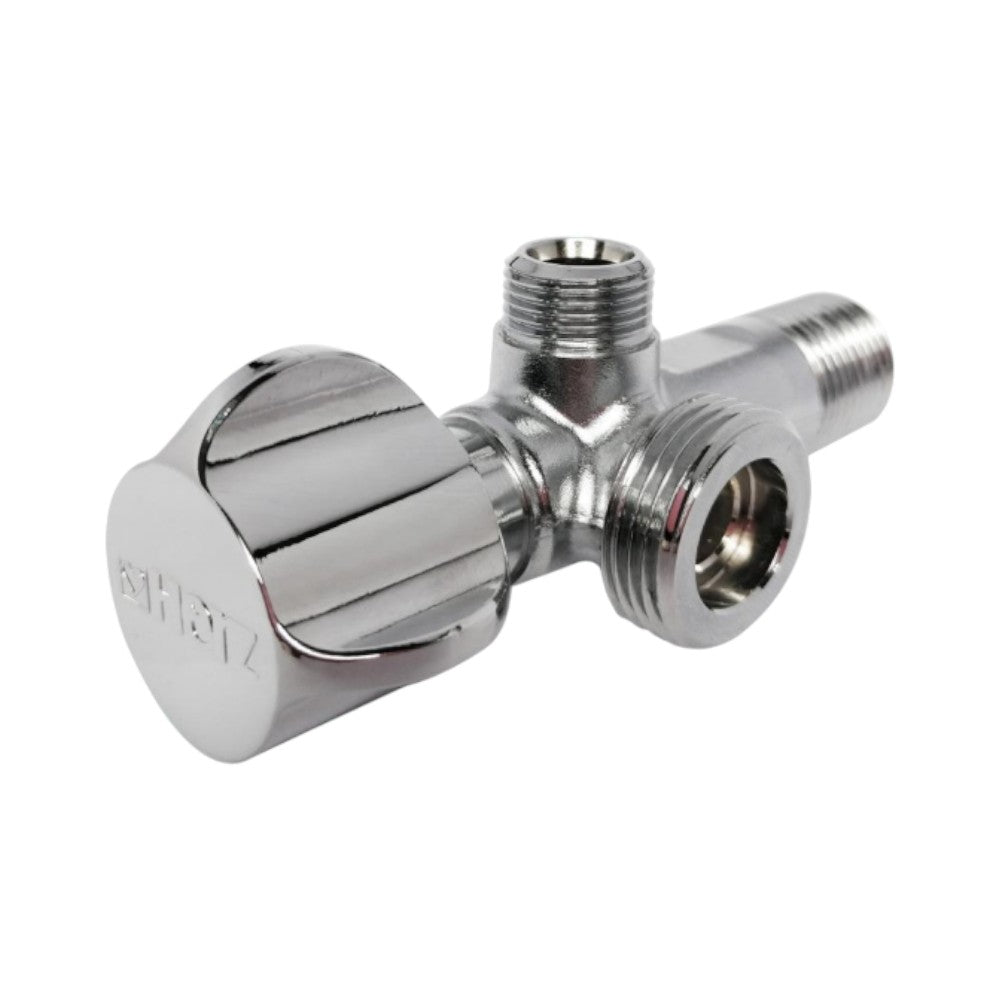 HERZ kombinált sarokszelep 1/2"-3/4"-3/8"