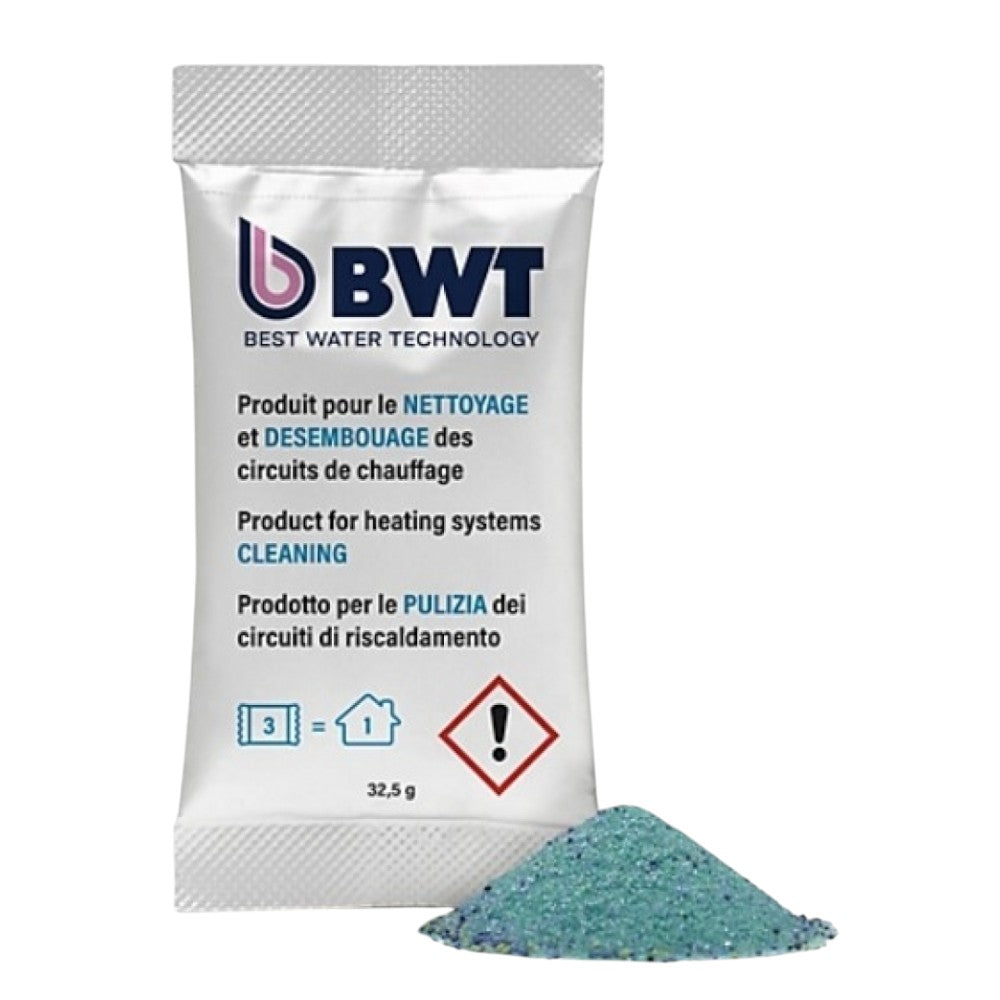 BWT SoluTech System Cleaner tisztítóadalék zárt fűtési rendszerekhez (3 tasak/doboz)/ház (SOLUCSOM-CLEANER)