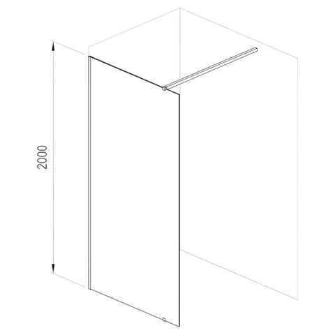 Ravak Walk In Wall szett - 100 zuhanykabin krómhatású+transparent, 1 merevítővel