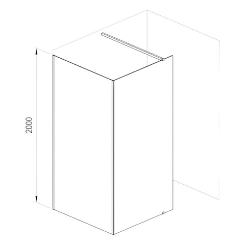 Ravak Walk In Corner szett - 120/80 zuhanykabin fekete+transparent, 1 merevítővel