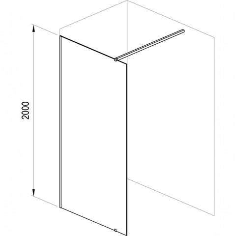 Ravak Walk In Wall szett - 120 zuhanykabin fehér matt+transparent, 1 merevítővel