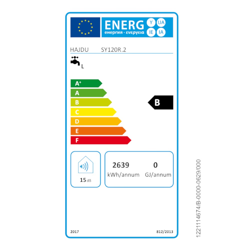 Hajdu Smiley R.2 elektromos vízmelegítő, 120 literes, függőleges (2112013830)