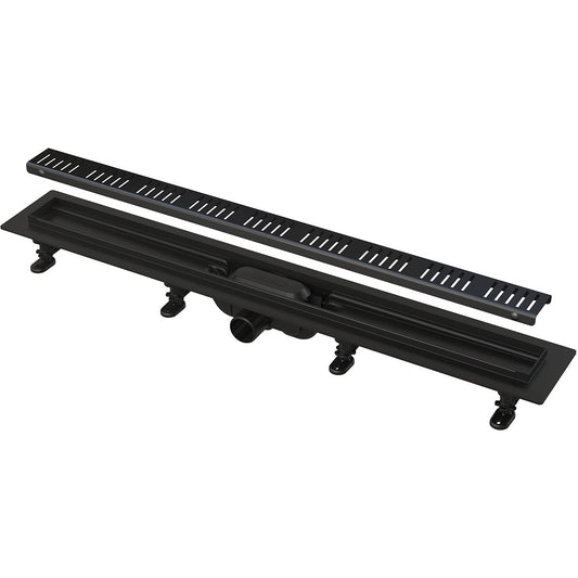 Alcaplast Zuhanyfolyóka APZ10BLACK-750M fekete-matt 1200