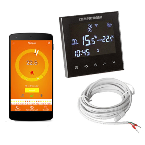 COMPUTHERM E300FC Wi-Fi fan-coil termosztát 2- és 4-csöves rendszerekhez fekete