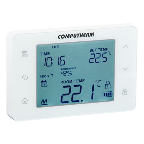 COMPUTHERM Q20 szobatermosztát, vezetékes, programozható, digitális, páratartalom mérővel