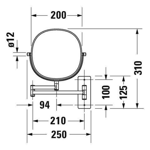 DURAVIT D-Code Kozmetikai tükör (0099121000)