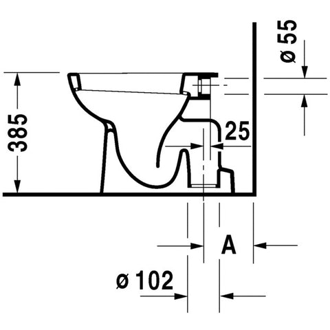 DURAVIT D-Code wc, álló, mélyöblítésű, alsó kifolyású (DR21100100002)
