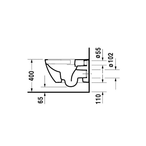 DURAVIT Happy D.2 wc, fali (2222090000)