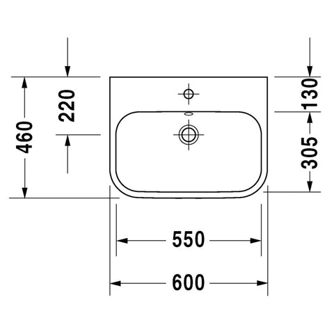 DURAVIT Happy D.2 mosdó, ráültethető, 60cm (2315600000)