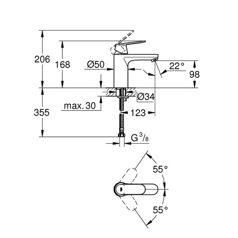 Grohe Eurosmart Cosmopolitan mosdócsaptelep