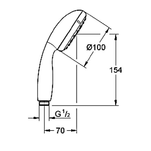 Grohe Tempesta 100 m 1 funkciós kézizuhany