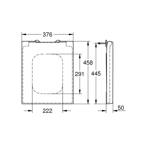 Grohe Cube Ceramic WC ülőke, soft-close