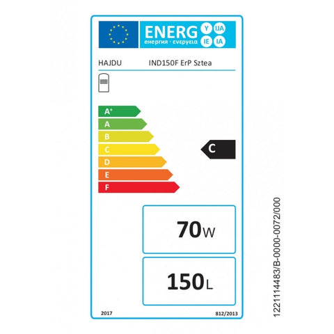Hajdu IND 150F ErP indirekt fűtésű fvt. fali, szteatitos, cirkulációs csonkkal