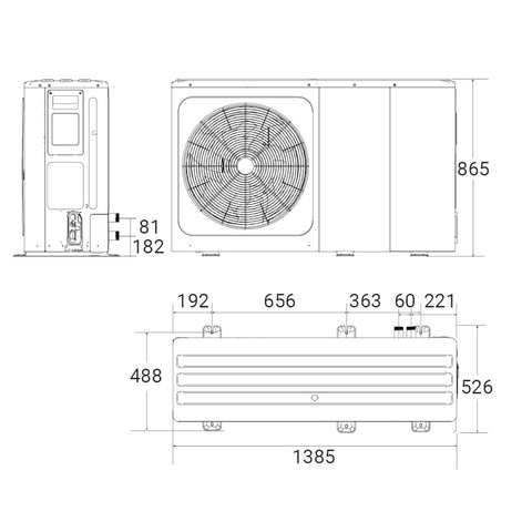 Hajdu HPAW-16 levegő-víz fűtési/hűtési hőszivattyú 16kW, 3fázis