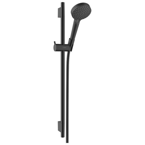 Hansgrohe Vernis Blend matt fekete zuhanyszett Vario, 65 cm-es zuhanyrúddal