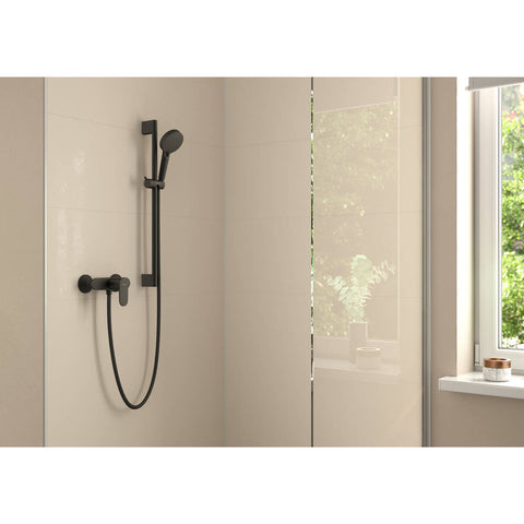 Hansgrohe Vernis Blend matt fekete egykaros zuhanycsaptelep falsíkon kívüli szereléshez