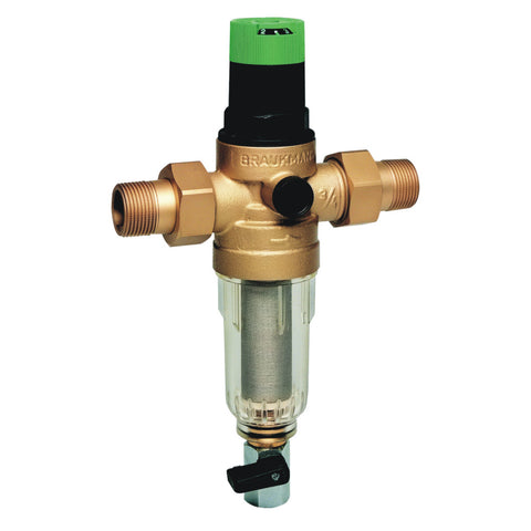 Honeywell ivóvíz szűrő+nyomásszabályozó MiniPlus 5/4" réz szűrőcsésze PN16 max 40°C kvs=6,2