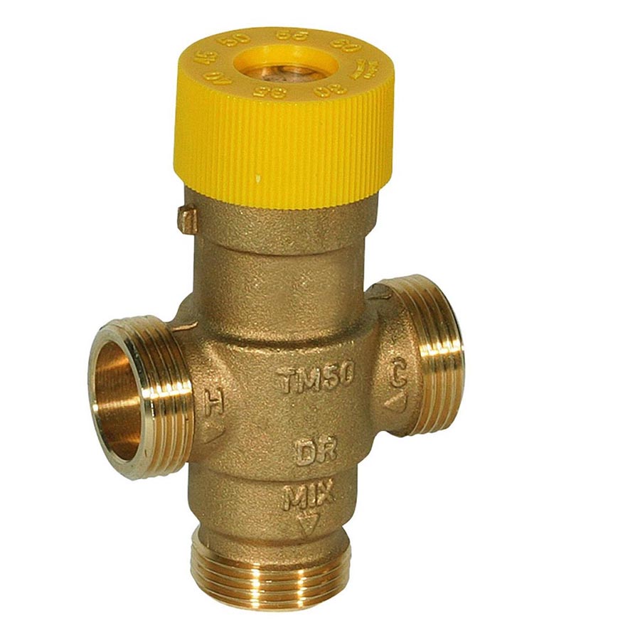 Honeywell termosztatikus keverőszelep napkollektor rendszerekhez 1/2" PN10, 110°C, kvs=1,5