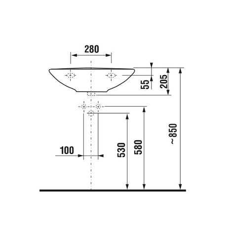 JIKA Mosdó Zeta 60x47 1 csaplyuk (H8103920001041)