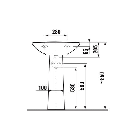 JIKA Mosdó Zeta 60x47 1 csaplyuk (H8103920001041)