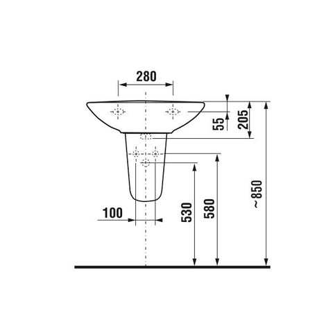 JIKA Mosdó Zeta 60x47 1 csaplyuk (H8103920001041)