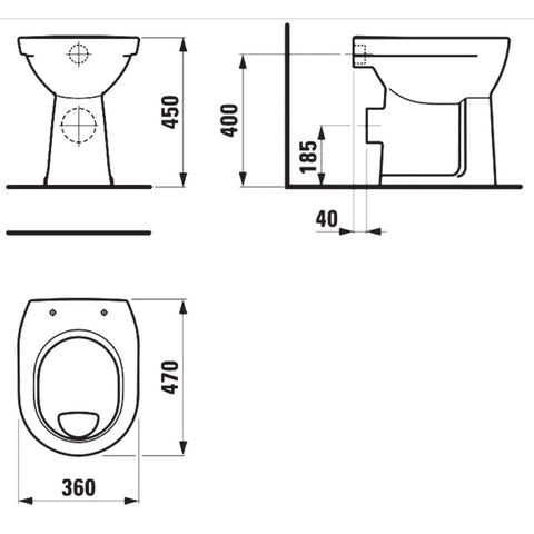Jika Lyra Plus WC-csésze mozgáskorlátozottak részére, álló, laposöblítésű, hátsó kifolyású, fehér