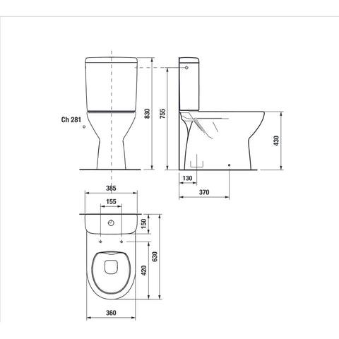 JIka Lyra Plus Rimless  kombi wc  alsó kifolyású