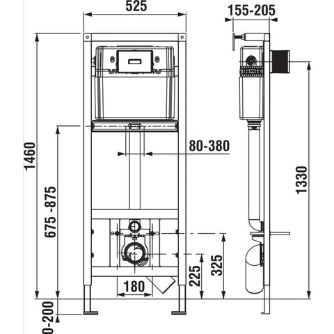 Jika Waste Sink System modul fali Mira kiöntőhöz, függesztett