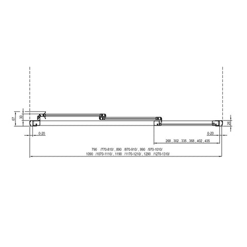Ravak ASDP3-110 198 zuhanyajtó, fehér+Transparent üveg