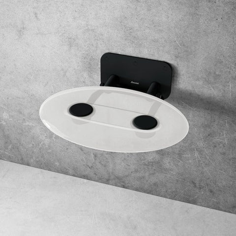 Ravak OVO-P II. - CLEAR/BLACK zuhanykabin ülőke