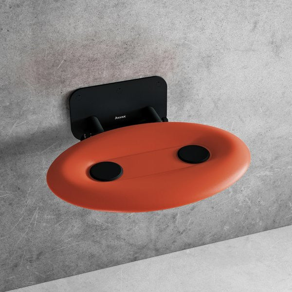 Ravak OVO-P II. - ORANGE/BLACK zuhanykabin ülőke