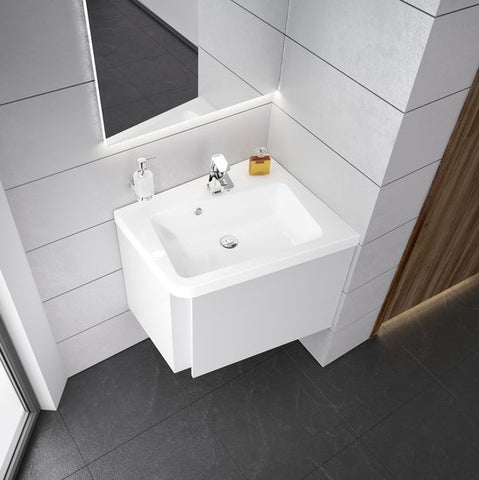 Ravak 10° SD 650 fürdőszobai szekrény mosdó alá sötét dió jobb