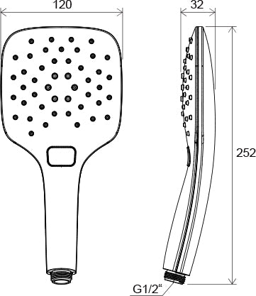 Ravak zuhanyfej kézi air 1 funkciós fehér 120mm 959.10