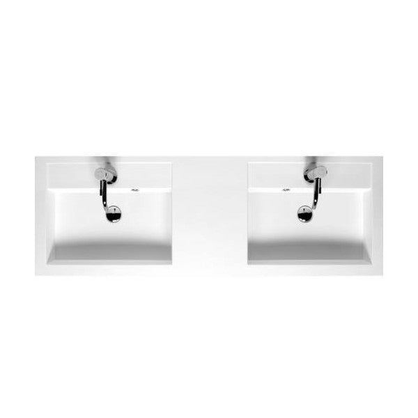 Riho Bologna mosdó 120x48 cm két medencés, két csaplyukkal (F7BO112048122)